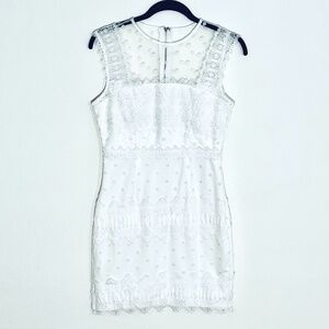 Aqua | White Lace Dress